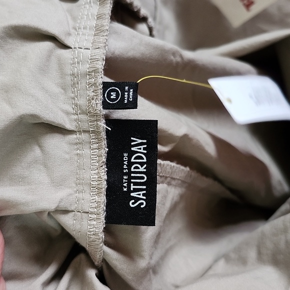 Kate Spade Saturday Paper Bag Belted Shorts Khaki Women's Medium - Picture 5 of 7